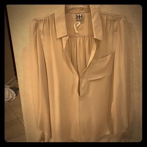 L/S silk dress blouse